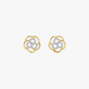 Floweret Cluster Diamond Stud Earrings