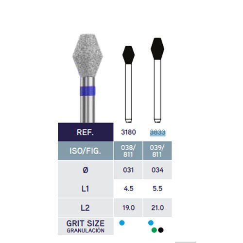 Microdont Barrel Shaped FG Diamond Burs - EX Series