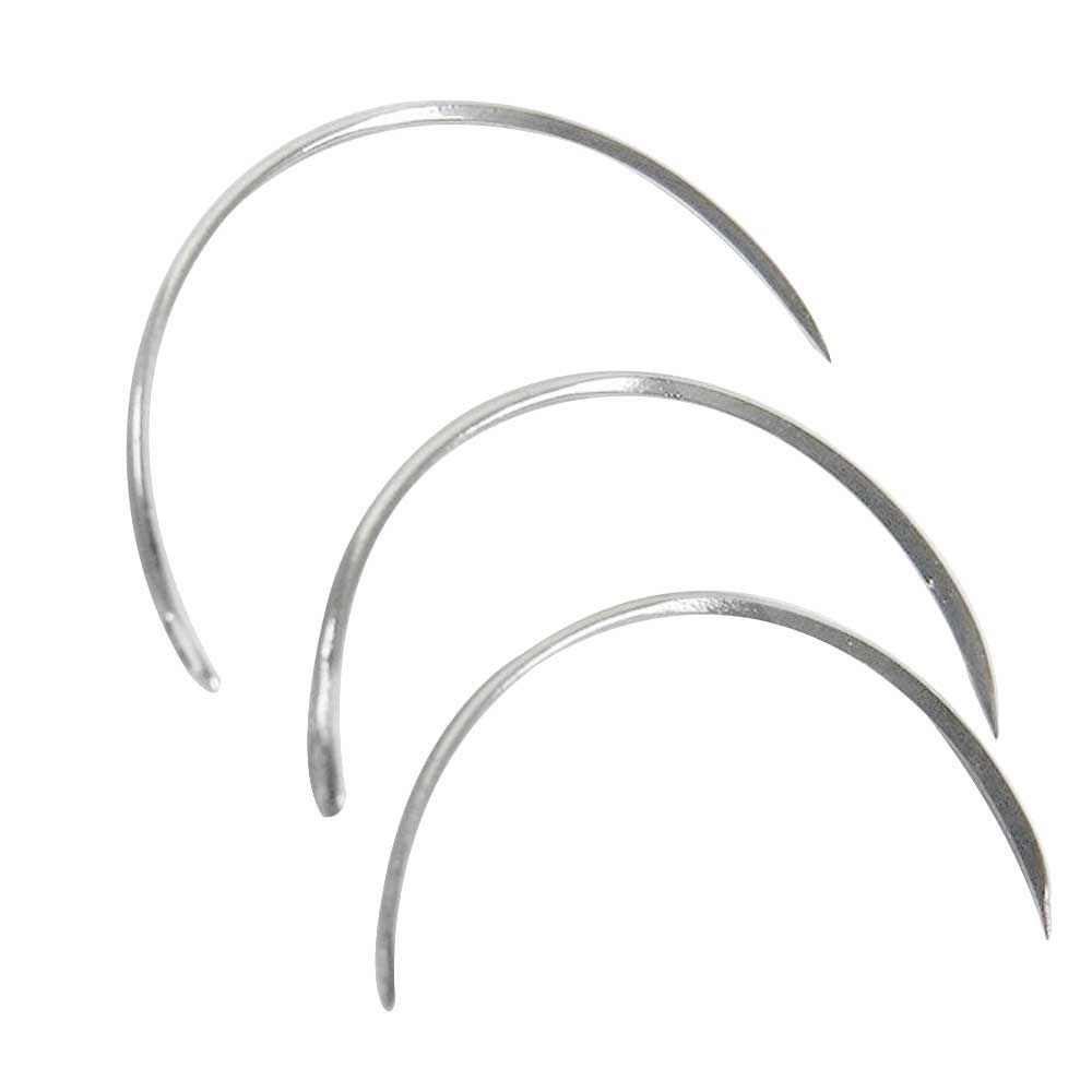 Lifeline Stainless Steel Suture Needles Half Circle Cutting 6/pk x 4