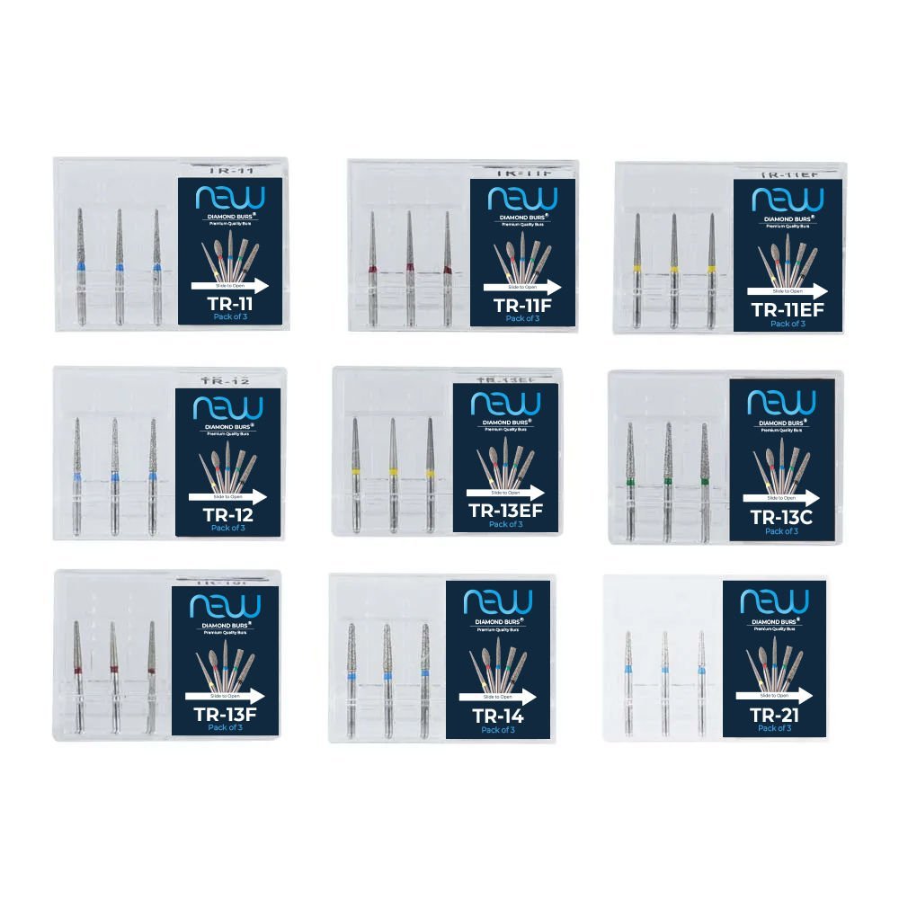 NewDiamond Tapered Round Diamond Bur -TR (Pack Of 3)