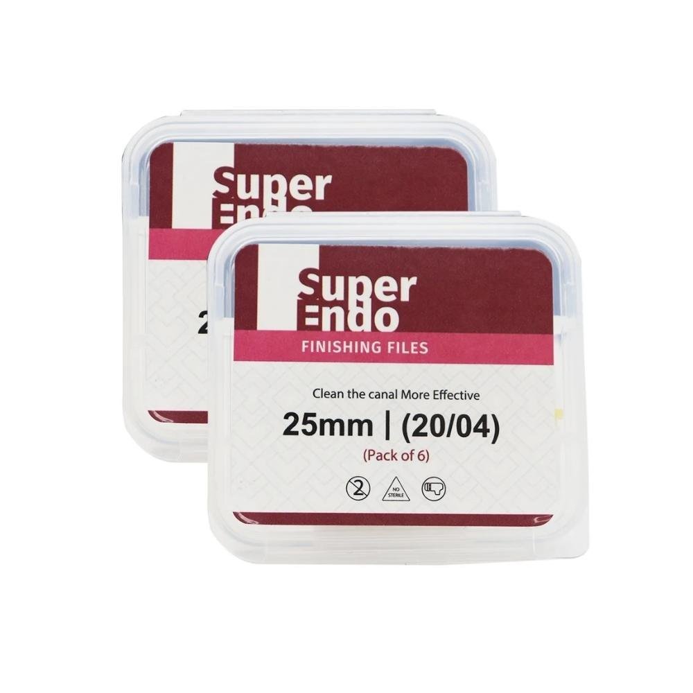 Super Endo Finishing Files 20 04 25mm Pack of 6 1
