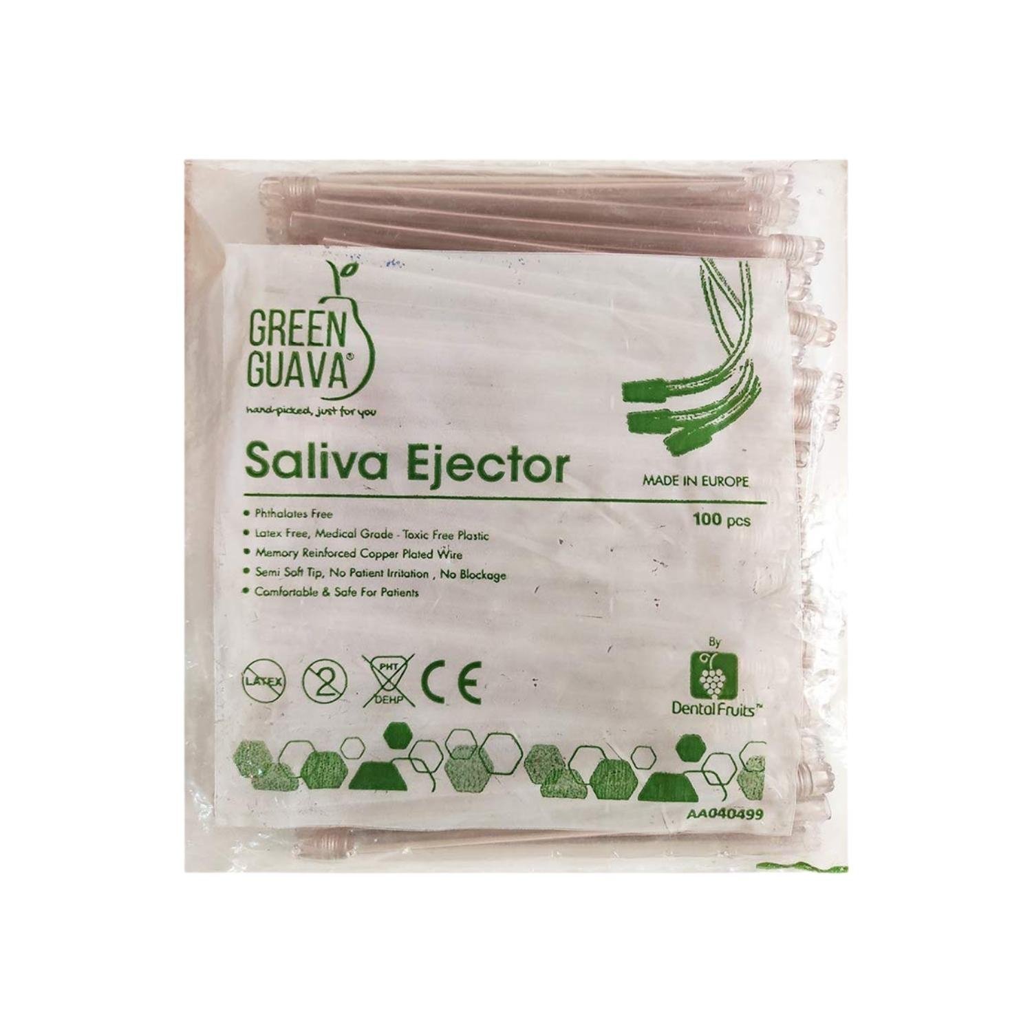 Green Guava Suction Tips (Saliva Ejector) 100/Pk