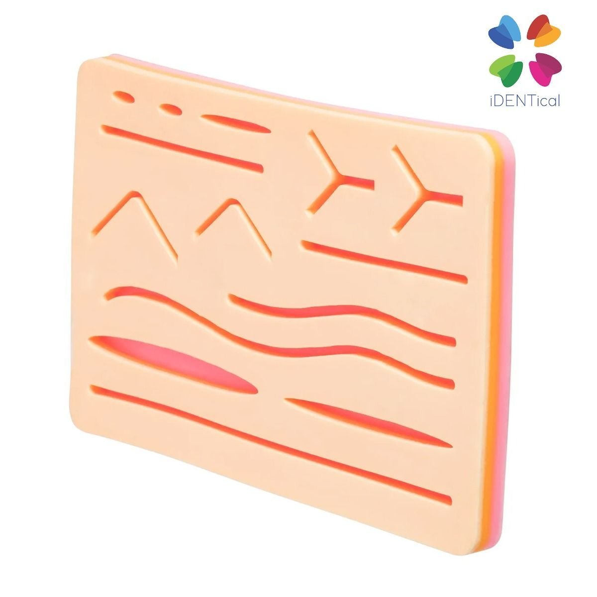iDENTical Silicone Suture Practice Pad with 14 Pre-cuts