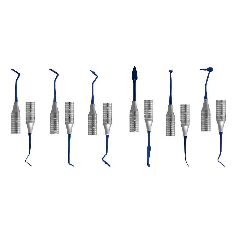 GDC Composite Instrument Blue Titanium - Set Of 6 In Pouch (CIBS6)