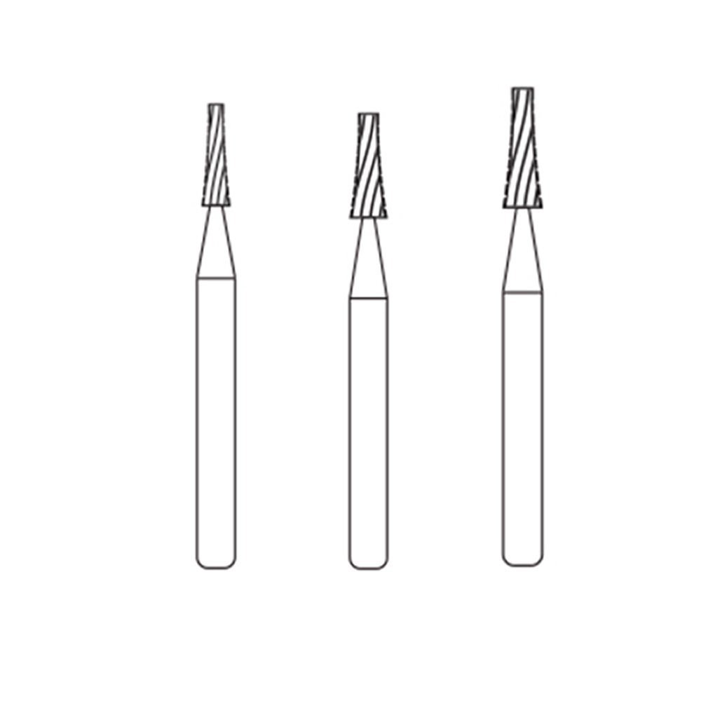 Microdont Cross Cut Flat End Taper FG Carbide Burs