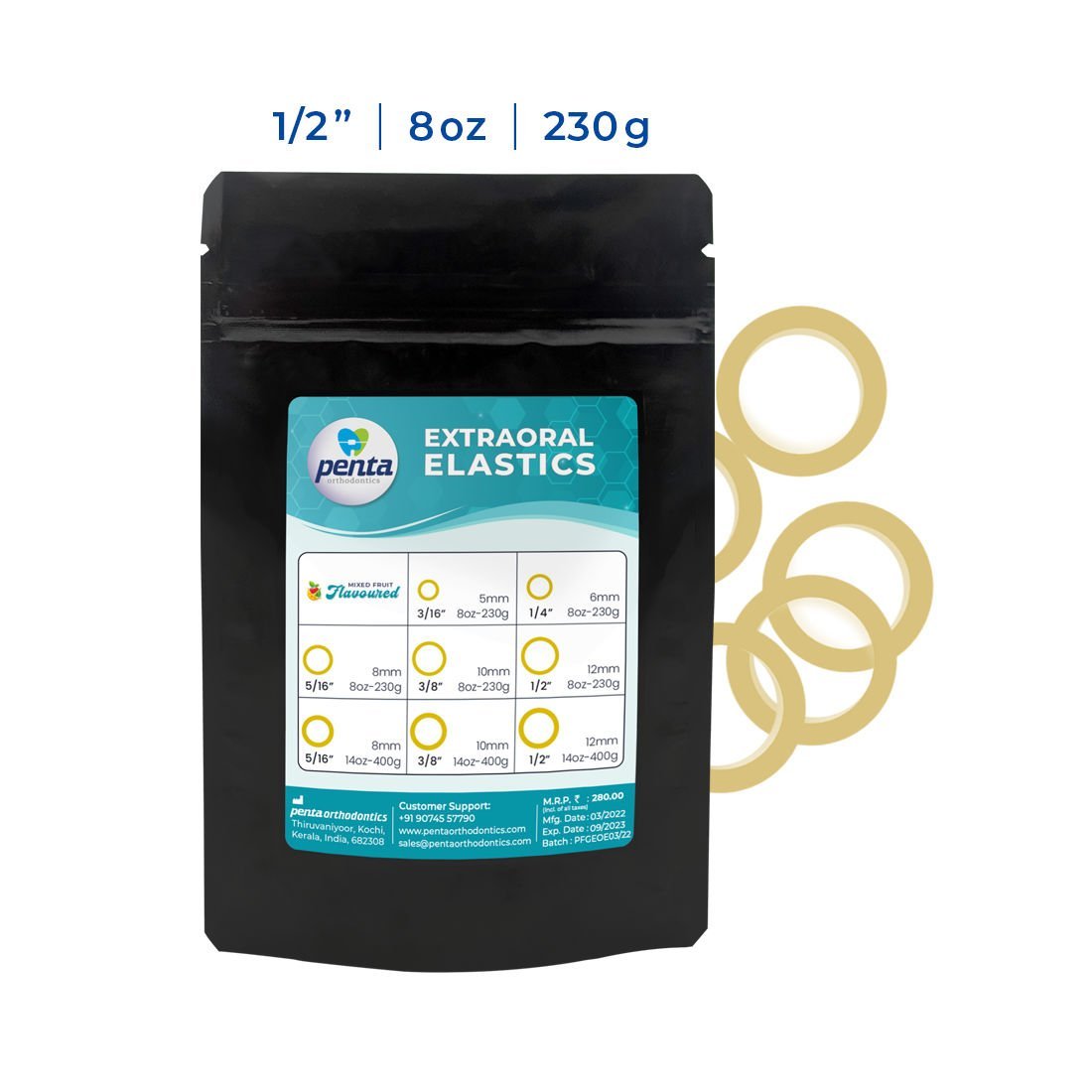 Penta Ortho Extraoral Elastics (Light)