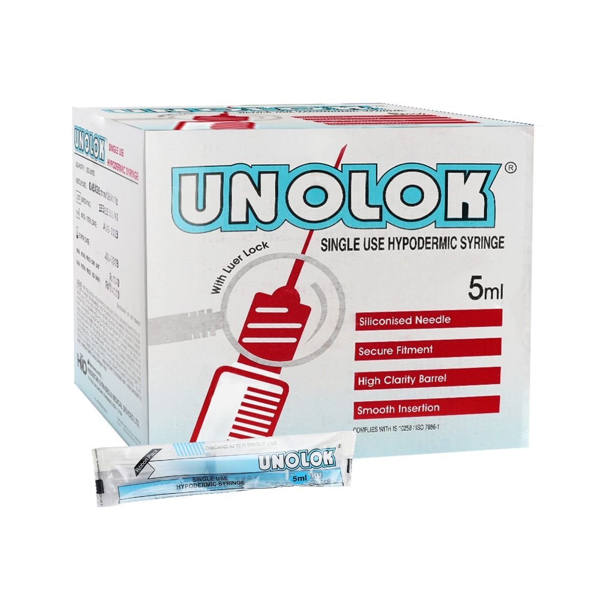 HMD Unolok Syringe 5ml | 27 Gauge | 1.5 Inch Needle
