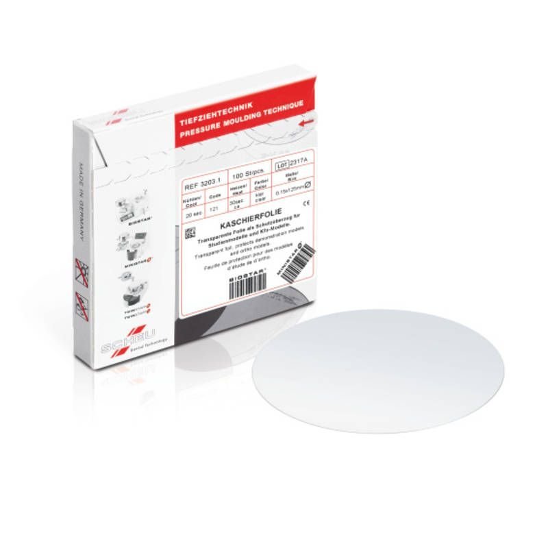 Scheu Transparent Coating Foil 0.15 x 125 mm 100/pk - 3203