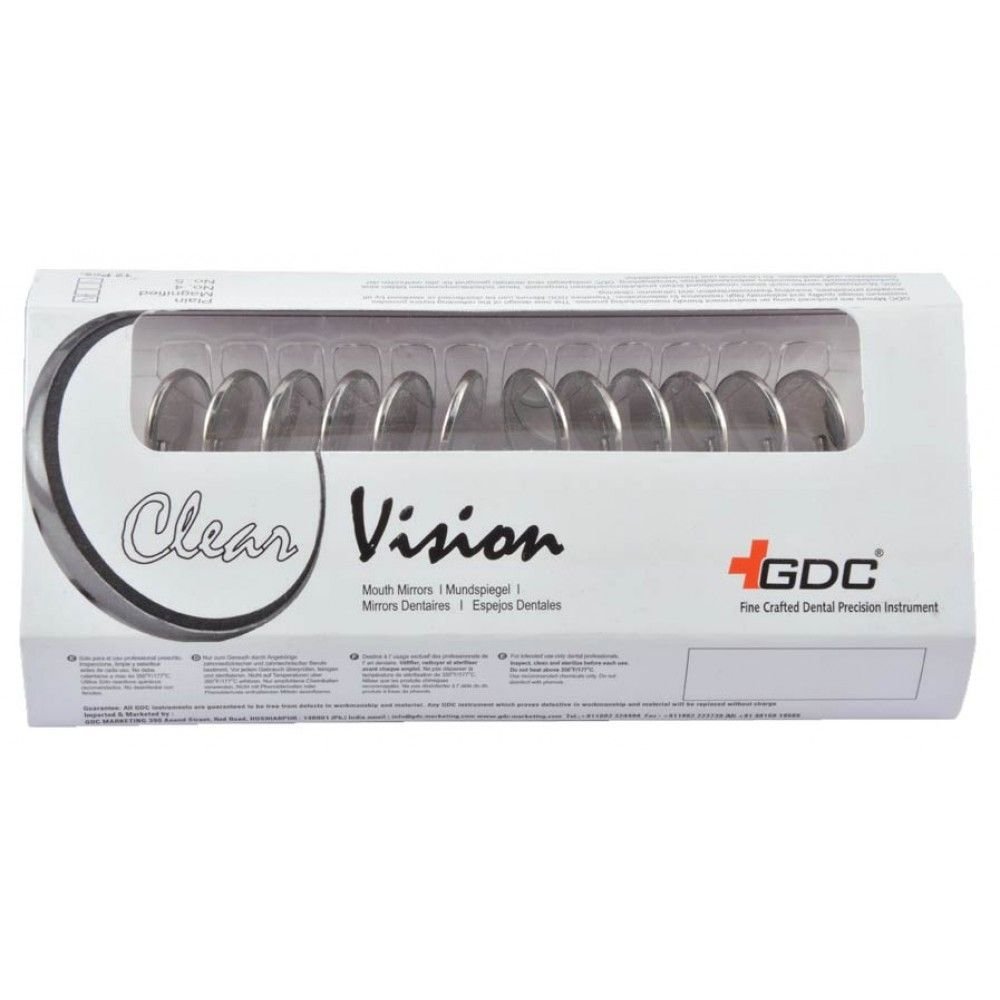 GDC Mouth Mirror Tops Magnified Pack Of 12 - 4 (Mmtm4)