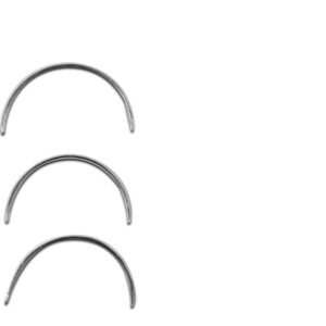 Lifeline Stainless Steel Suture Needles Half Circle Round Bodied 6/pk x 4