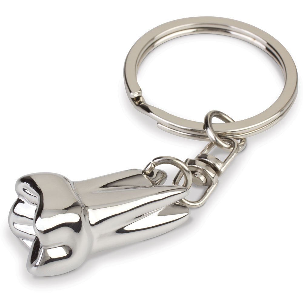 Dental Silver Tooth Key Chain
